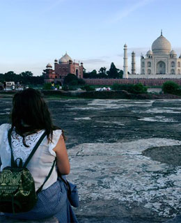Angela Gonzalez from Spain in Taj Mahal Agra