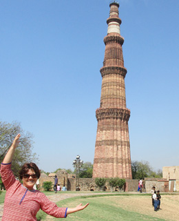 Travel Astu guest Bruny in Qutub Minar, Delhi