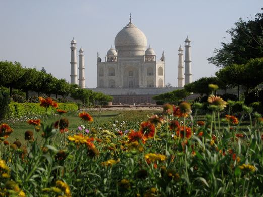 Taj Mahal desde jardin de Mehtab