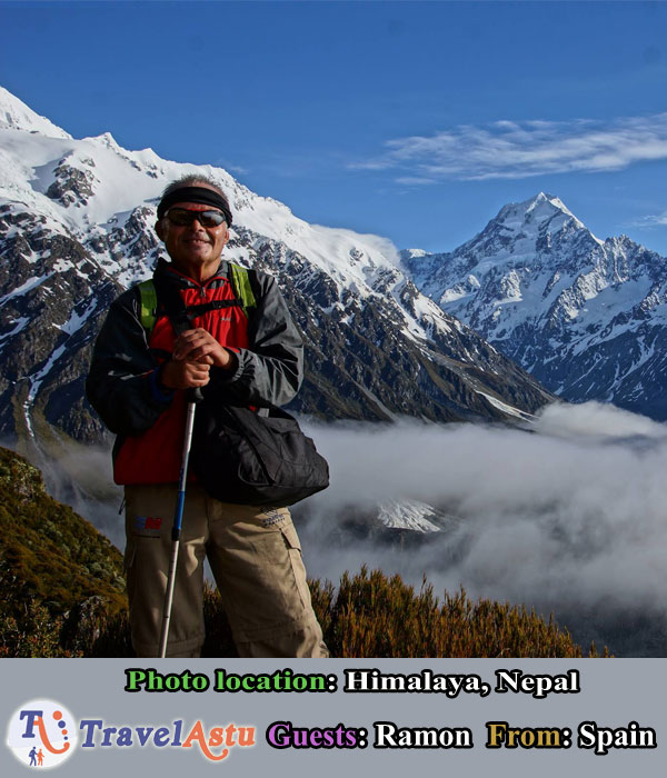 Travel Astu Guest Ramon in Everest Base Nepal