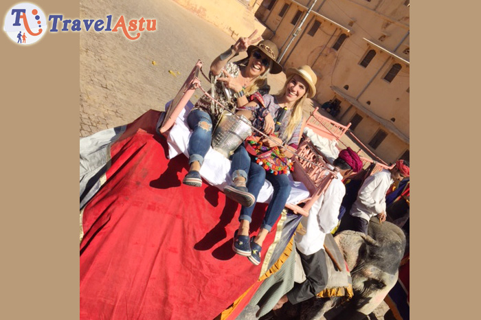 Paseo en elefante hacia el fuerte Amber, Jaipur